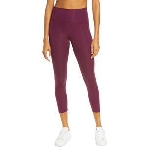 Girlfriend Collective Pocket Crop Leggings in Plum Burgundy W-473 Size S